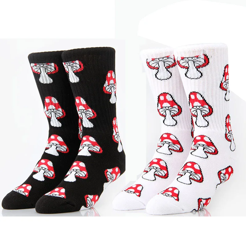 Brand-Magic-Poison-Mushroom-Socks-Crew-Red-Black-White-Compression-Socks-Men-Women-Harajuku-hip-hop