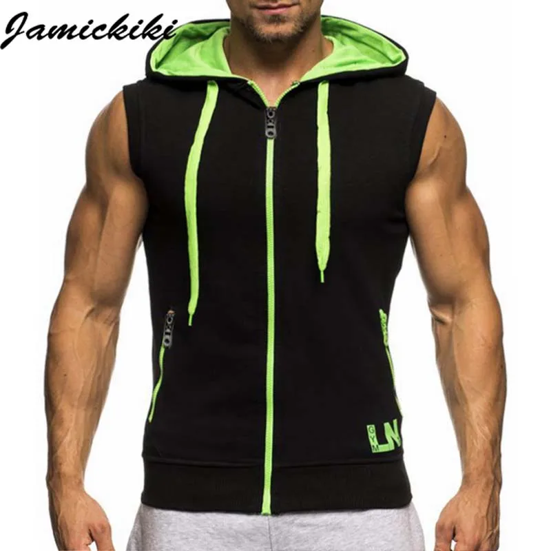 Bodybuilding Sweatshirts Mens Brand Clothing Hoody Hoodies Homme Fitness Cotton Sleeveless