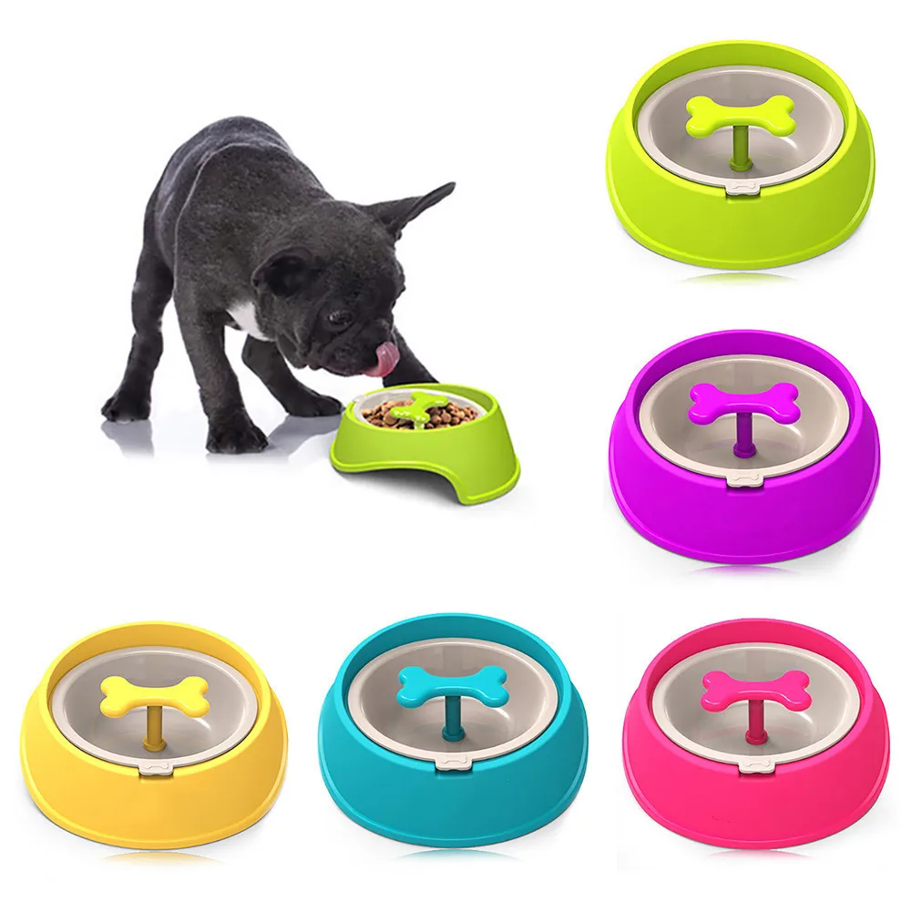 2017Bone Rotary Anti choke Pets Slow Eating Bowl Food Bowl for Dog and