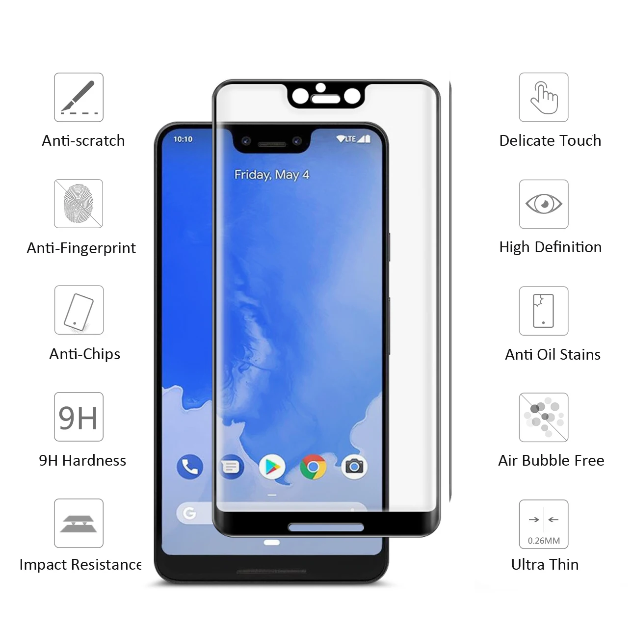 Полностью покрытая закаленная пленка для Google Pixel 3 2 XL, защита экрана с закругленными краями для Google Pixel3 2, защитное стекло, пленка|Защитные стёкла и плёнки| | АлиЭкспресс