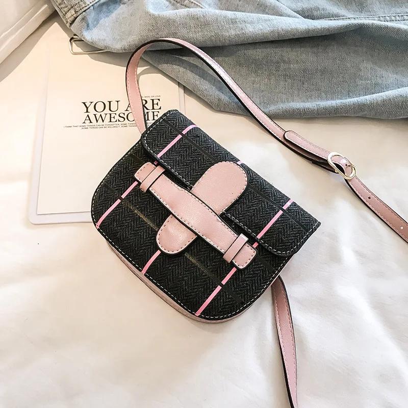 

Ms preferential Hand bag Suction buckles Woolen cloth Woman crossbody shopper Mini clutch Big capacity girls Tote Shoulder bag