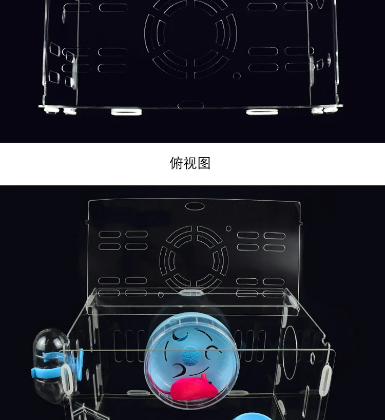 Прозрачный акриловый хомяк клетка большой роскошный замок сочетание Внешняя Труба туннель вентилятор клетка маленький домик для домашних животных AP11211127