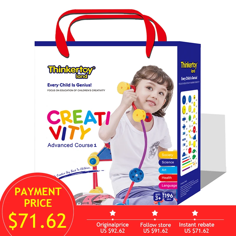 

Thinkertoy Land Kids Educational Toys Kindergarten Advanced Course Building Blocks Set Creative Blocks Toddler Learning Kit