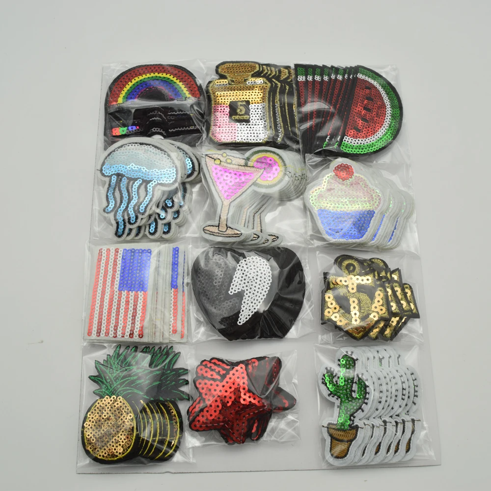 Flag Embroidered Sew On Iron On Patches Set Badge Bag Fabric Applique Craft