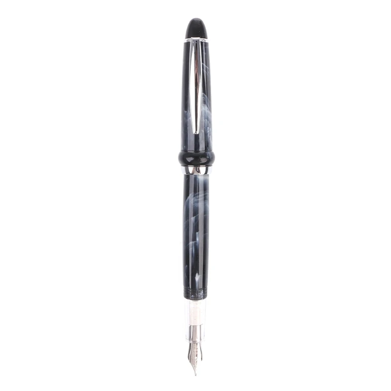 Перьевых ручек практические Роскошные Для мужчин фонтан ручка студент подарок СИБ 0,38 мм каллиграфия прочный - Цвет: BK