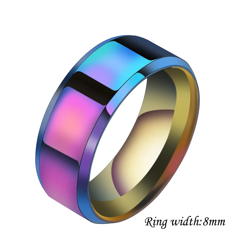 Персонализированные кольца из нержавеющей стали с гравировкой имени для мужчин и женщин 6 цветов пара кольцо на палец для вечеринки Свадебные украшения - Цвет основного камня: 1pc H