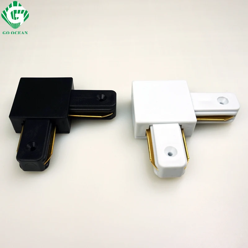 GO OCEAN Track lighting rail connector Aluminum Fitting System Fixture Corner connectors Track Rail L Connector (1)