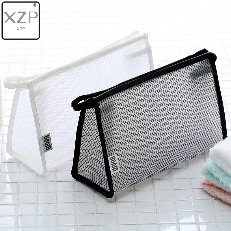 

XZP Solid Transparent EVA Cosmetic Bags Travel Waterproof Mesh Makeup Tools Storage Bag Necessaire Wash Pouch Toiletry Organizer