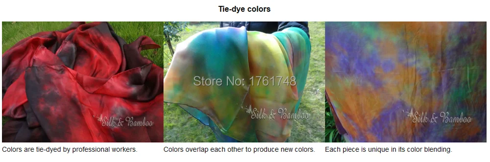 Serenity tie-dye, 1 шт. 2,7 м* 1,1 м(3 ярда* 4") Ручная роспись танец живота шелковая вуаль, настоящий струящийся шелк 5 мм paj