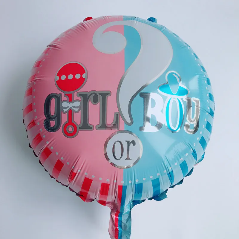 2pcs 18inch Round Girl or Boy Printed Foil Balloons Infant Baby Shower
