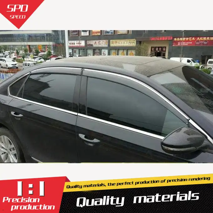 For Volks-wagen Passat 2011 2012 2013 2014 2015 2016 2017 2018 coches DERIVABRISAS sombra ventana de la puerta lateral Visera deflector lluvia Guardia lluvia de Sun Guardia deflector Guardia cubiertas