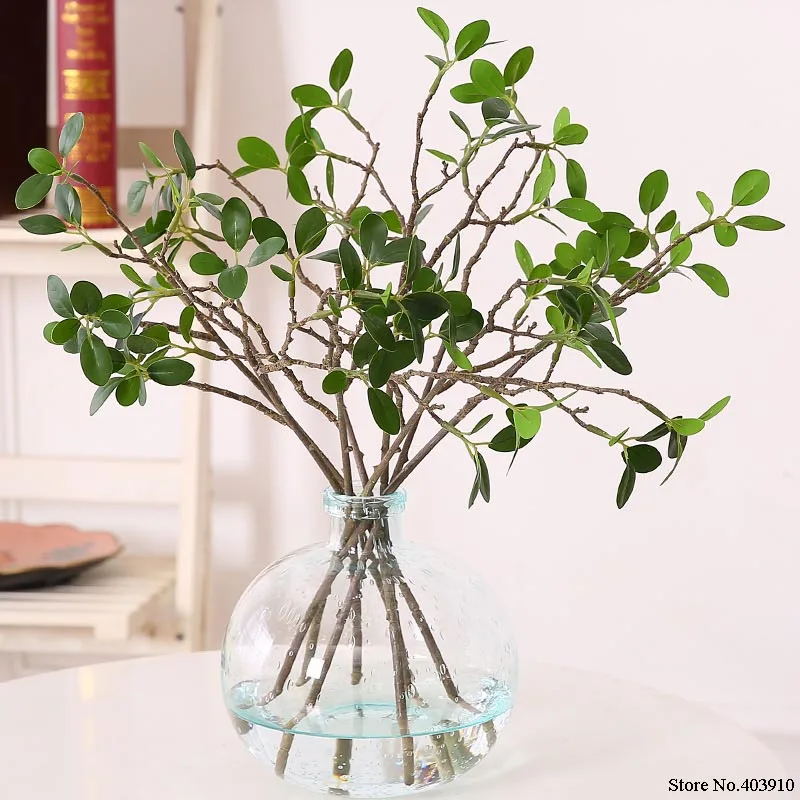 

artificial eucalyptus leaves branches plastic plants mini outdoor wedding home decoration flower arrangement floral accessories