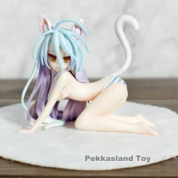 

Anime Games Lovely cartoon Action Figure Model No Game No Life Shiro Cat Version 7cm PVC Child toys 1/12 doll Holiday gift