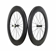 Free shipping 88mm depth road carbon wheels 700C 23mm width bike Clincher/Tubular carbon fiber wheelset with Powerway R36 hub