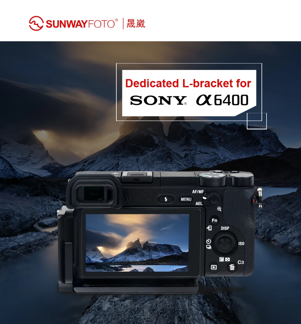 SUNWAYFOTO PSL-A6400 головка штатива быстросъемная l-пластина для sony a6400 l-кронштейн быстросъемная пластина аксессуары для камеры