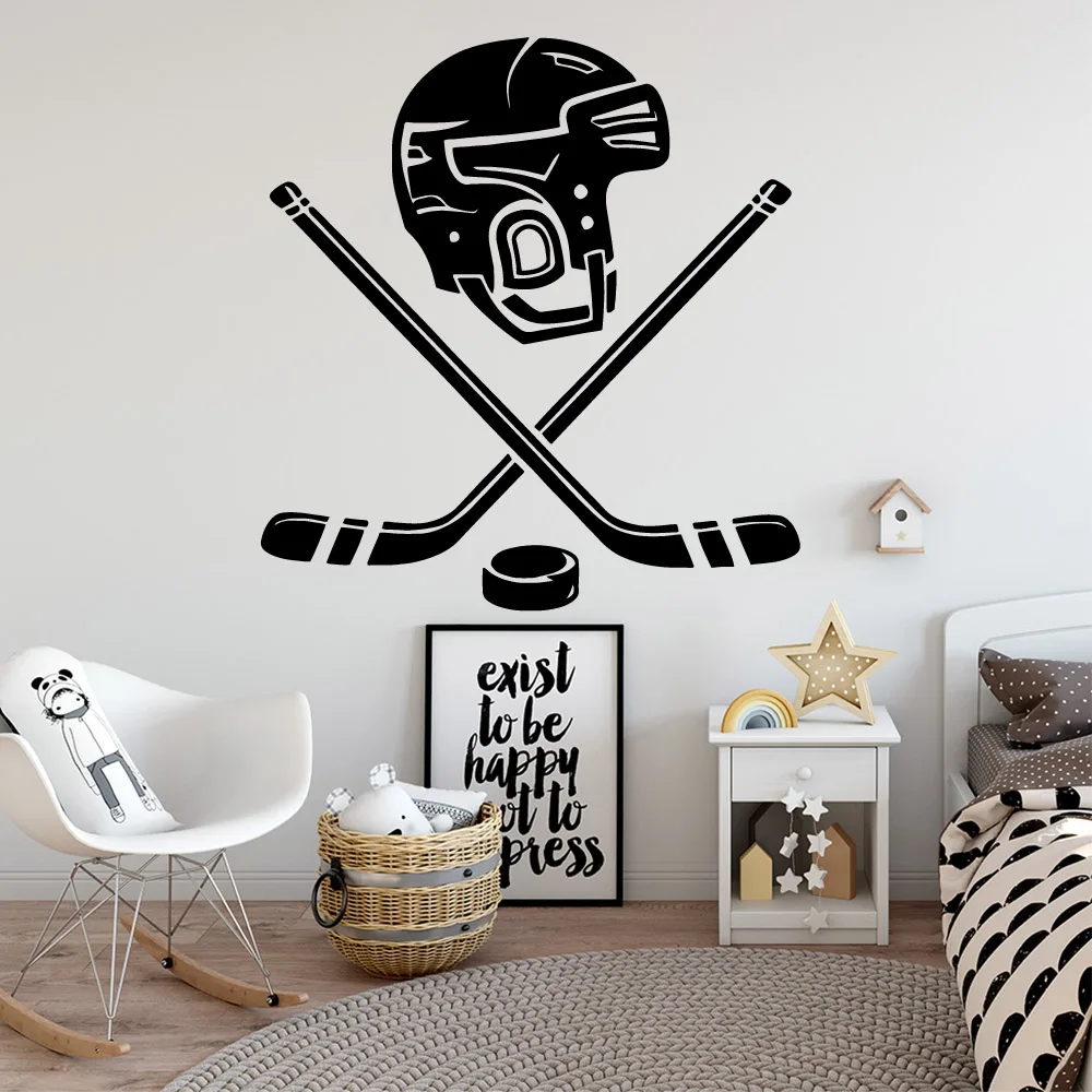 

Custom hockey Wall Art Decal Wall Sticker Mural Removable Vinyl Mural Wallpaper Wall Decoration Murals