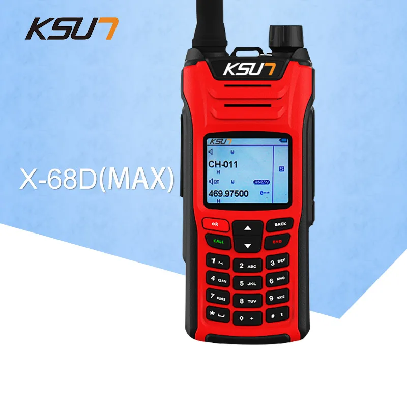 KSUN X-UV68D(MAX) Walkie Talkie 8W High Power Dual Band Handheld Two Way Ham Radio Communicator HF Transceiver Amateur Handy