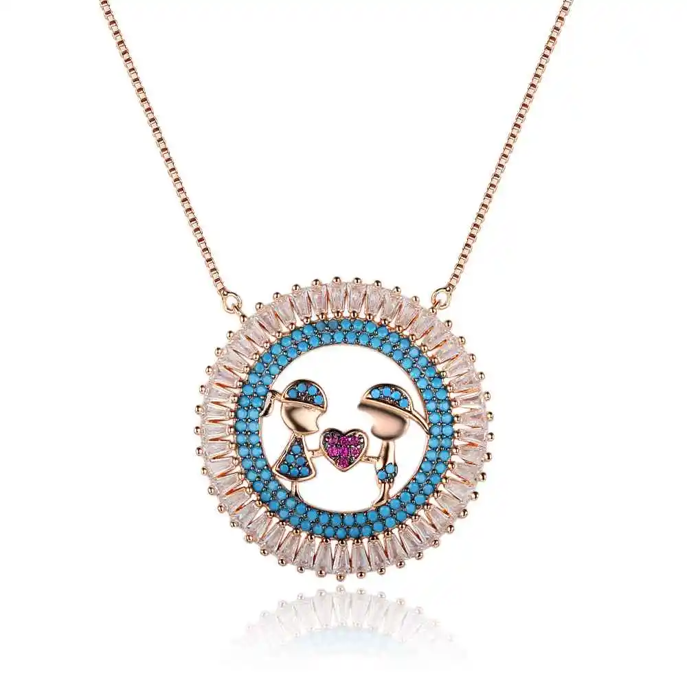 

Fashion Cute Figure Pendants & Necklaces Cubic Zirconia Romantic Necklaces for Women Wedding Engagement Jewelry (NE102912)