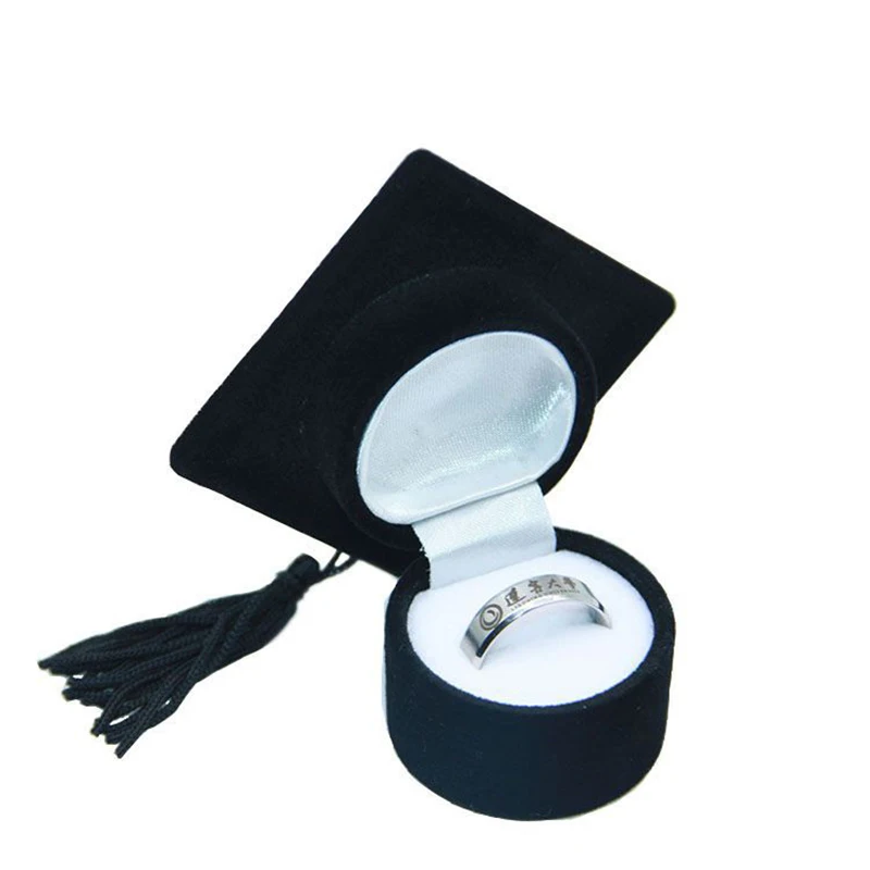 1 шт. Кольцо Серьги для хранения ювелирных изделий свадьба обручальное кольцо коробка для серьги ожерелье браслет ювелирные изделия Дисплей Чехол подарочные коробки - Цвет: Black