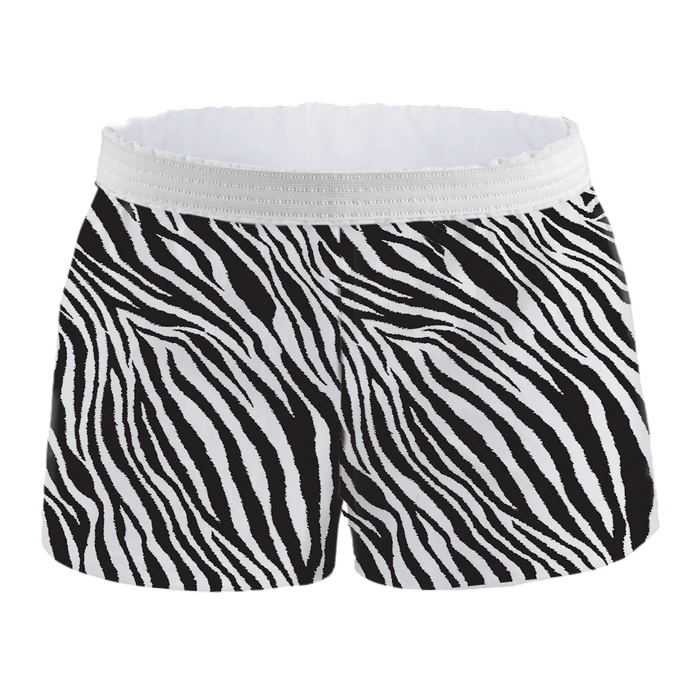 Soffe 37G160XLG Girl Printed Cotton Short Zebra - Extra Large (1)