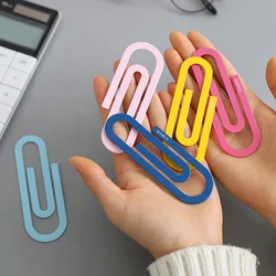 10 pcs/Lot Large paper clip File index memo binding Color metal bookmarks Stationery Office accessories School supplies F197