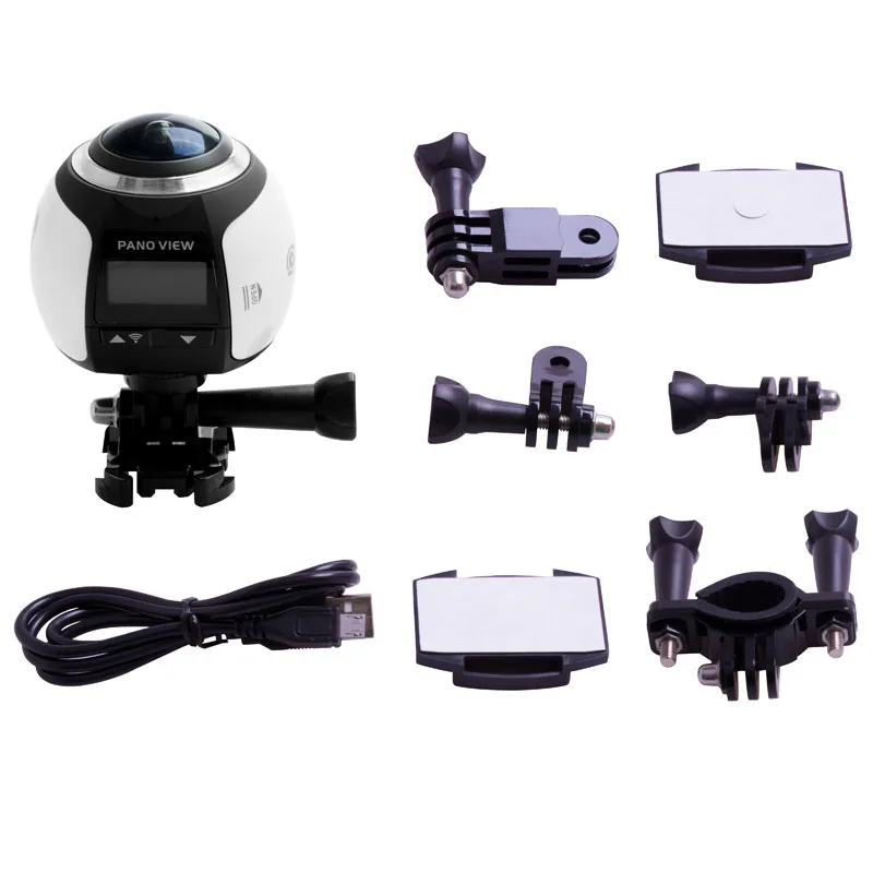 Amkov 4K 360 Panoramic Camera Ultra HD Wifi 2448*2448 Action camera Waterproof Sport Driving VR Sport Camera