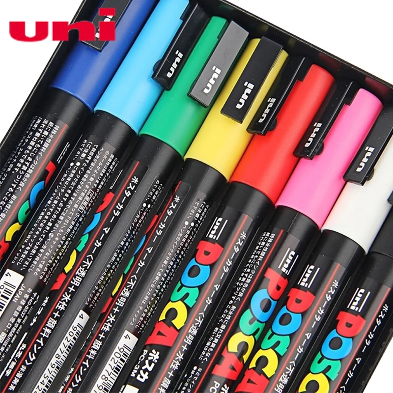 15 цветов Набор Mitsubishi Uni Posca PC-3M Краска Маркер-тонкий Tip-0.9mm-1.3mm 15 цветов набор маркеров ручки офисные школьные принадлежности