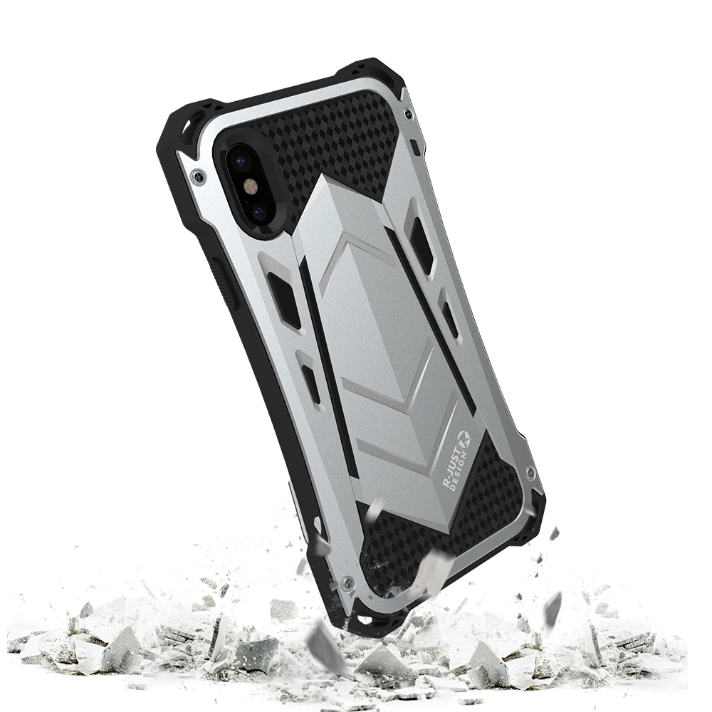 R JUST роскошный Doom Armor Duty Shock life водонепроницаемые металлические алюминиевые чехлы