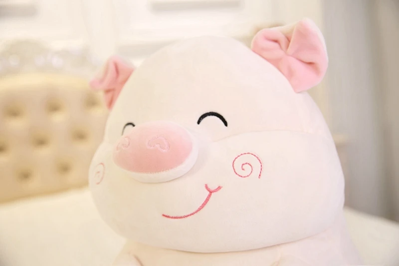 Dorimytrader Cuddly Cute Soft  Fat Pink Pig Plush Doll Big Stuffed Cartoon Piggy Toy Animal Pillow for Girl Gift Decoration 24inch 60cm DY50062 (14)