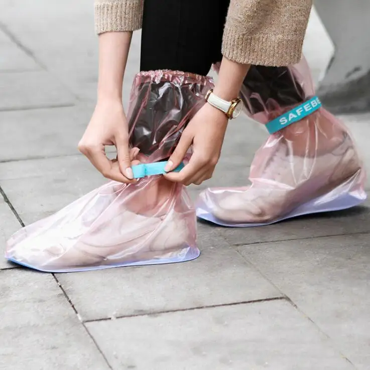 Непромокаемая обувь для женщин/мужчин/детей; Детские утепленные водонепроницаемые сапоги; непромокаемые сапоги на плоской нескользящей подошве; SN-162 - Цвет: pink XXL