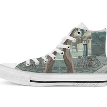 Велосипеды в отеле Высокие парусиновые туфли на плоской подошве; повседневная обувь на заказ; Прямая