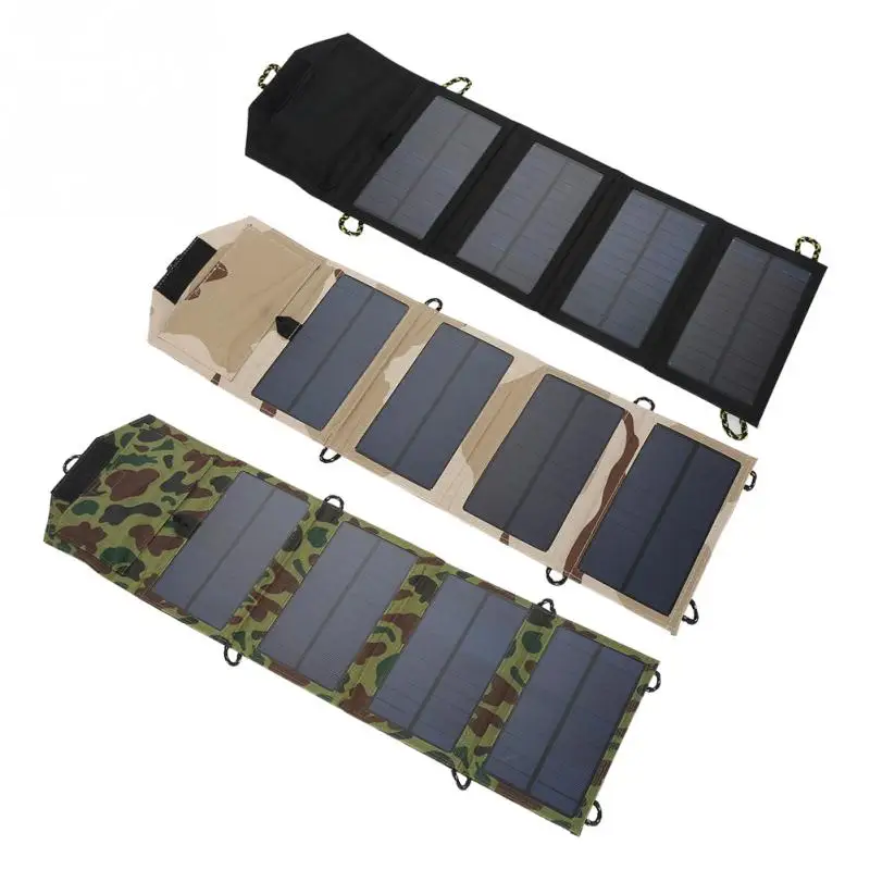 

5V Solar Charger Mobile Solar Charger Phone USB Power Bank 7W Portable Foldable Solar Panel Charger for Travelling Camping