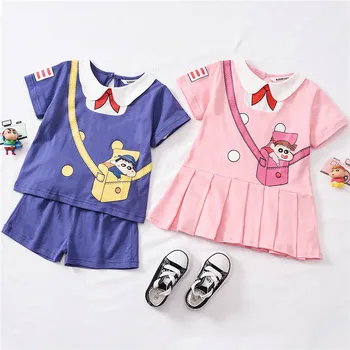 

Kids Brothers and Sisters Suit Children Clothing Sets Cartoon Clothes 2019 Summer Boys Tracksuit Baby Girls Dress Tolddler Set