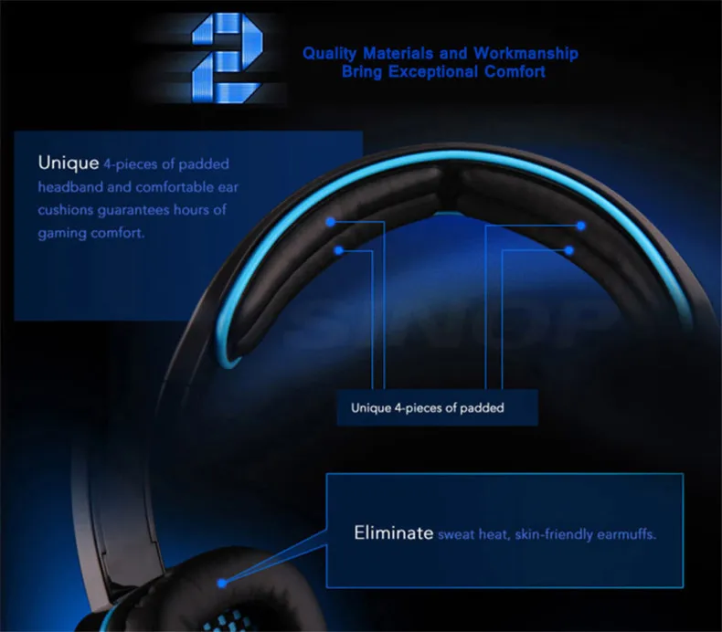 SADES SA-901 Computer Gaming Headphones USB 7.1 Surround Stereo Deep Bass Game Earphone Headset with Mic for PC Gamer (11)