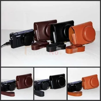 

Free shipping PU leather Soft Camera case Bag for Casio EX10 With sholuder Strap 3pcs color choose with tracking number