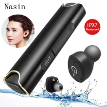 Nasin S2 TWS bluetooth-гарнитура стерео IPX7 водонепроницаемый мини-наушник настоящий беспроводной наушник с зарядным устройством 850 мАч для Xiaomi