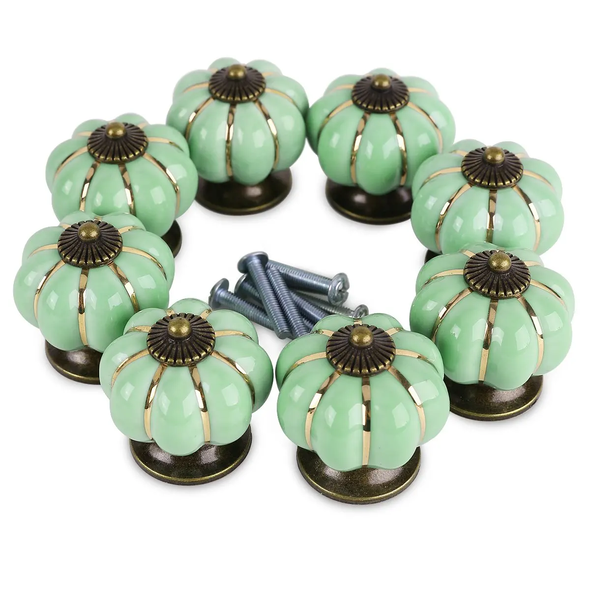 AYHF 8 Design Pumpkin Porcelain Knobs Furniture Handles Furniture knob