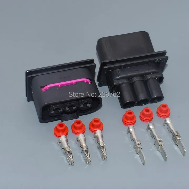 Shhworld Sea 3 Pin 1J0 906 443 для Volkswagen Jetta электронный вентилятор штекер радиатора клеммный разъем Женский Мужской Разъем - Название цвета: 2sets female male