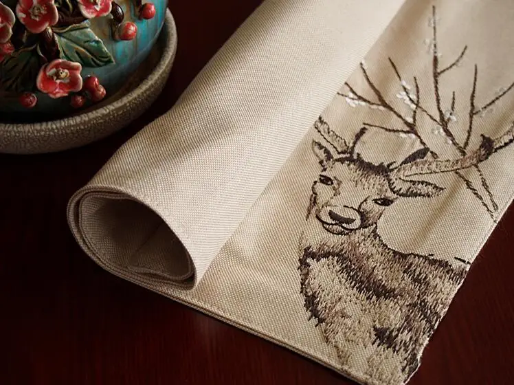 Бесплатная доставка Новый смешивания прекрасный deerTablecloth Настольная дорожка стол коврик Кофе Чай коврик столовых для столовой свадебный