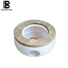 Краткое белый Керамика теплые Чай плита свечи нагрева Кофе молоко Цветочный чай база полка кунг-фу Чай набор аксессуаров Чай горшок держатель