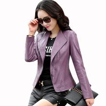 Весенне-осенняя кожаная одежда женская дизайнерская короткая Байкерская кожаная куртка Верхняя одежда мото jaqueta de couro QH1058