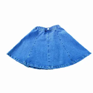 Kids Girls Blue Denim Mini Skirt Children Girls Denim Skirt Jeans Skirt For Girls 13 12 11 10 9 8 7 6 5 4 Years Old