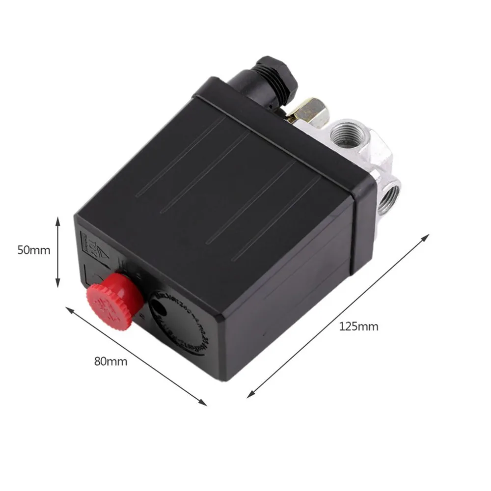 Тяжелый переключатель давления для воздушного компрессора регулирующий клапан 90 PSI-120 PSI удобный сверхмощный 240V 16A автоматический контроль нагрузки/разгрузки
