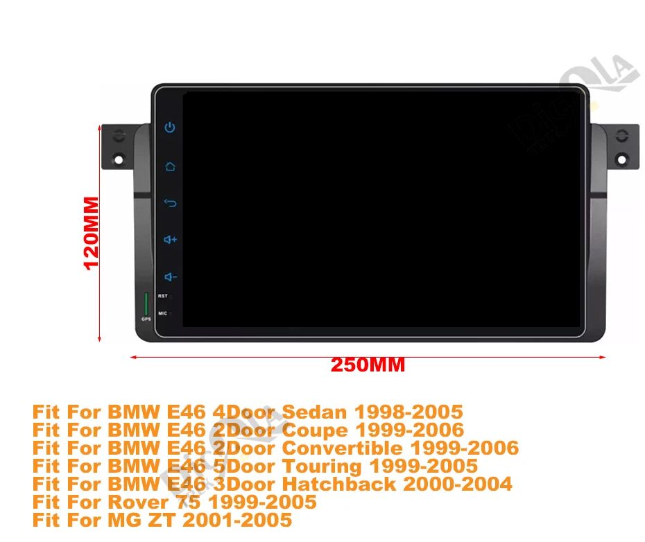 Clearance 9" IPS HD Android 8.1 car GPS for BMW E46 Sedan Rover 75 1999 2000 2001 2002 2003 2004 MG ZT multimedia player no DVD 0