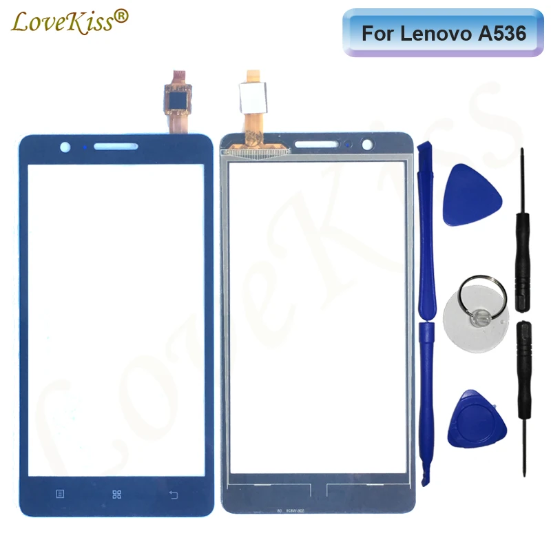 " A536 Touch Экран спереди Панель для Lenovo A536 A358 536 Сенсорный экран дигитайзер датчика ЖК-дисплей Дисплей внешний Стекло TP Замена