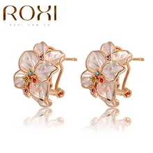 Модные Серьги ROXI, розовое золото, лучший подарок для девушки, ручная работа, элегантные серьги для женщин, вечерние серьги для помолвки