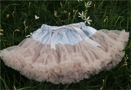 Юбка-американка пышная шифоновая юбка-американка для девочек от 18 месяцев до 10 лет однотонные юбки-пачки юбка для танцев для девочек Рождественская фатиновая юбка-американка - Цвет: as picture