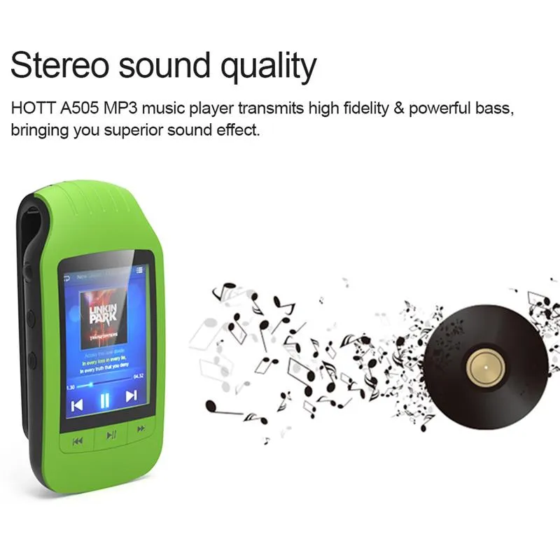 HOTT 1037 MP3 плеер Bluetooth 8 Гб экран кнопка с зажимом Спорт портативный мини MP3 музыкальный плеер максимальная поддержка TF Мода Walkman