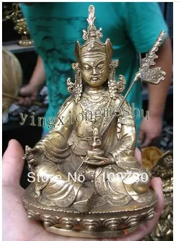 

00407 Padmasambhava Tibetan Buddhism Buddha bronze Oblation Pray statue