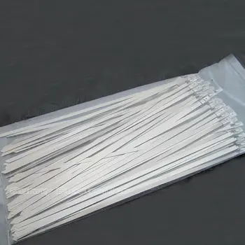 

100pcs 4.6X300mm 11.8 Inches 304 Stainless Steel Cable Zip Ties Exhaust Wrap Coated Locking